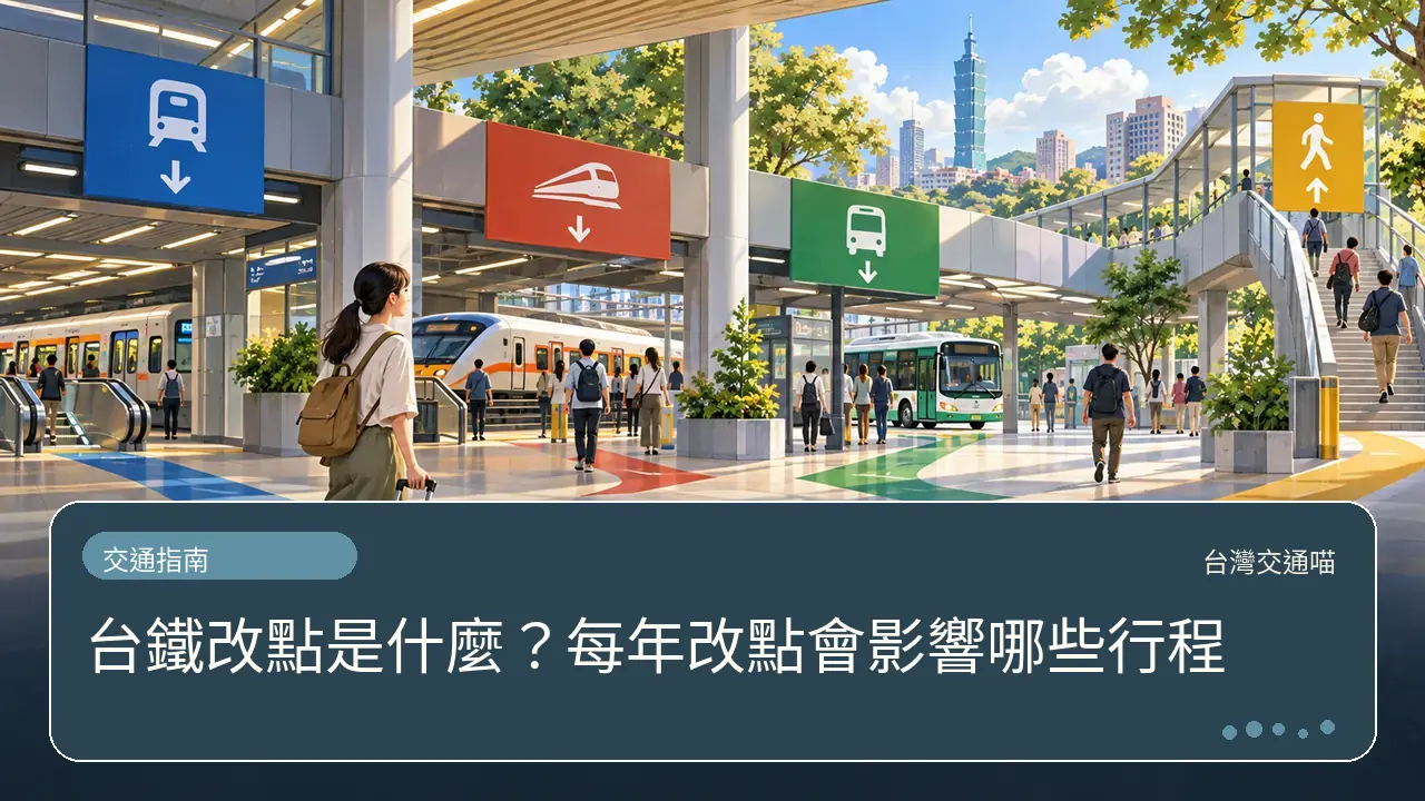 台鐵改點是什麼？每年改點會影響哪些行程主題插畫